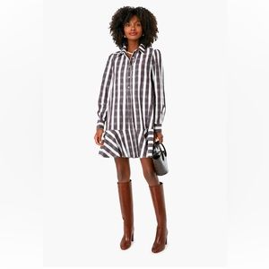 Tuckernuck Espresso Check Callahan Dress Size Large